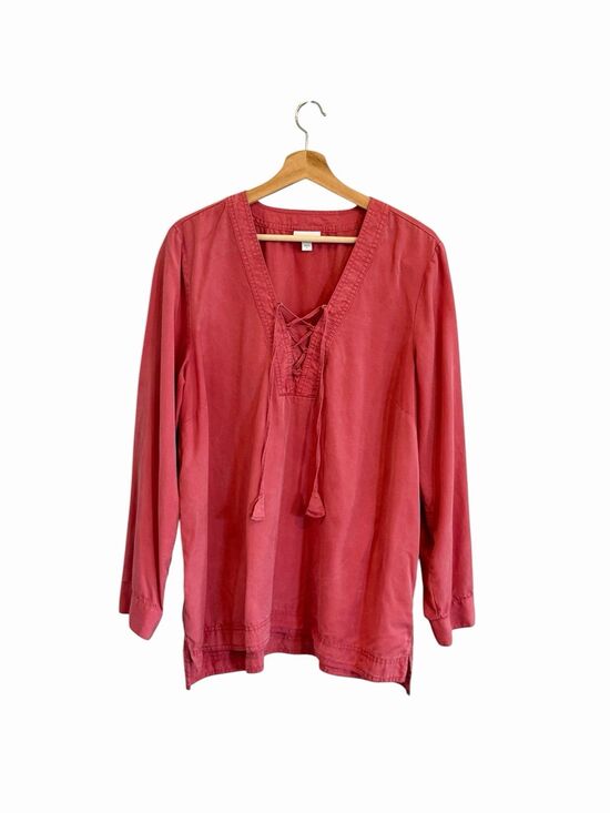 J. Jill Tops - J Jill Womens Tencel Popover Tunic Peasant Top Size XL Boho Artsy Oversized